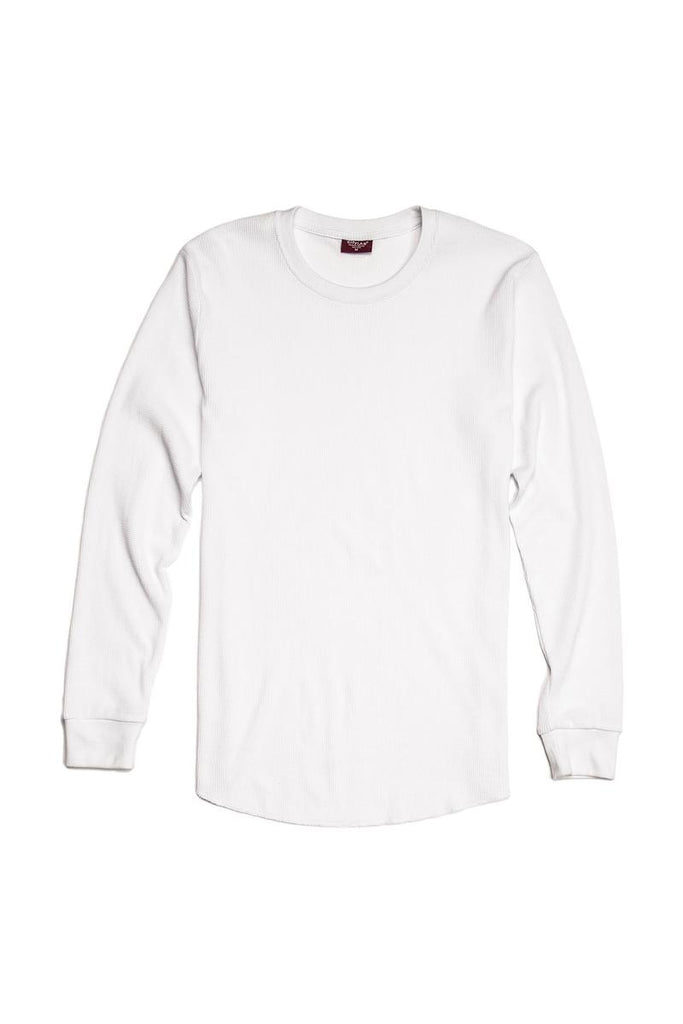 Men's City Lab White Fitted Thermal Crewneck Shirt
