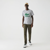 Lacoste Silver Chine Printed Lacoste Logo Cotton T-Shirt