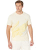 Men's Lacoste Yellow Crocodile Print Crew Neck Stretch Organic Cotton T-Shirt