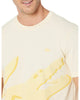 Men's Lacoste Yellow Crocodile Print Crew Neck Stretch Organic Cotton T-Shirt