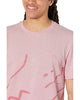 Men's Lacoste Pink Crocodile Print Crew Neck Stretch Organic Cotton T-Shirt
