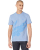 Men's Lacoste Blue Chine Crocodile Print Crew Neck Stretch Organic Cotton T-Shirt