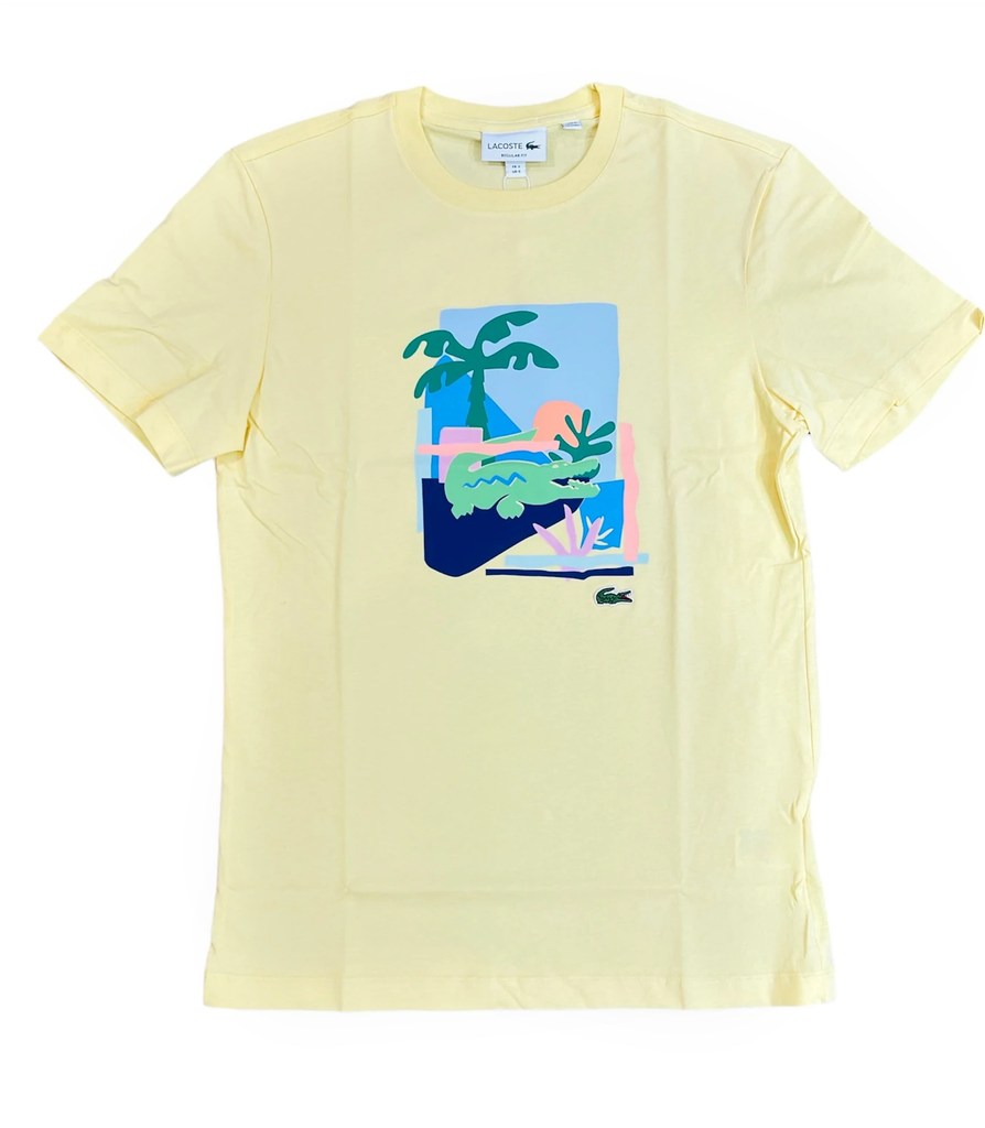 Men's Lacoste Yellow Palms T-Shirt
