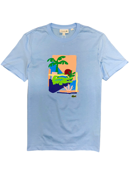 Men's Lacoste Light Blue Palms T-Shirt