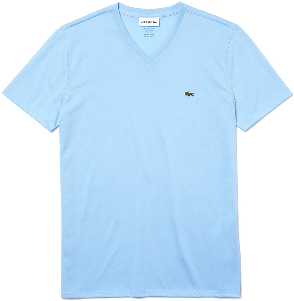 Lacoste Overview Short Sleeve Pima Cotton V-Neck Jersey T-Shirt