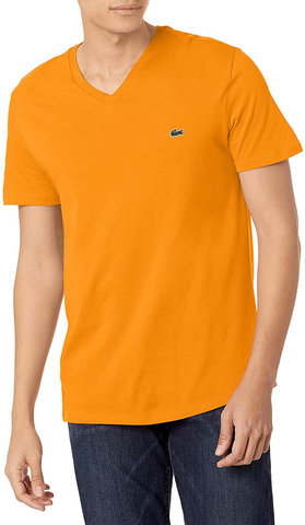 Lacoste Fango Short Sleeve Pima Cotton V-Neck Jersey T-Shirt