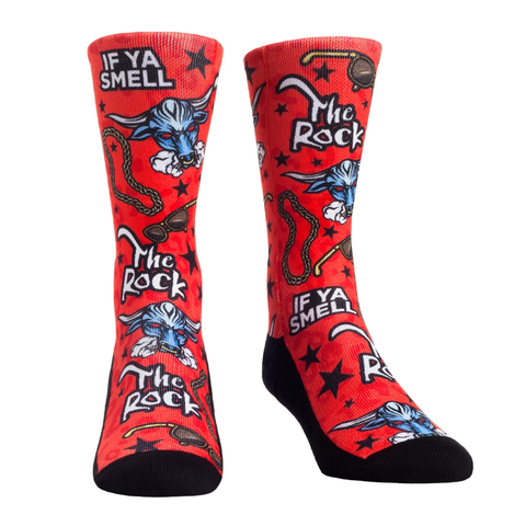 Rock Em Red The Rock All Over Icon Socks - L/XL