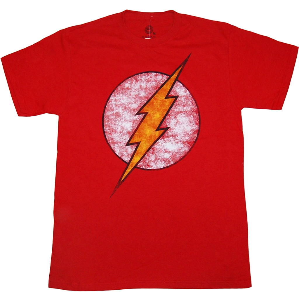 Men's Impact Merch Red The Flash Distressed T-Shirt