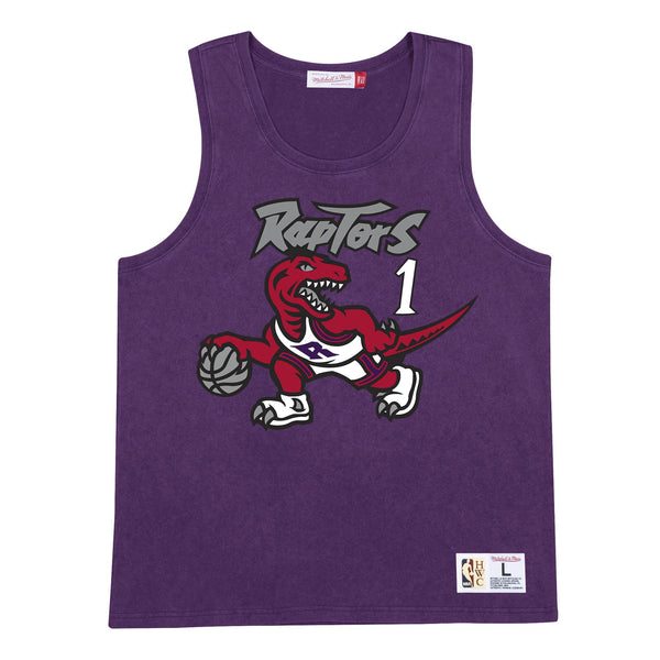 Mitchell & Ness Purple NBA Toronto Raptors Tracy McGrady QNT Acid Wash Tank