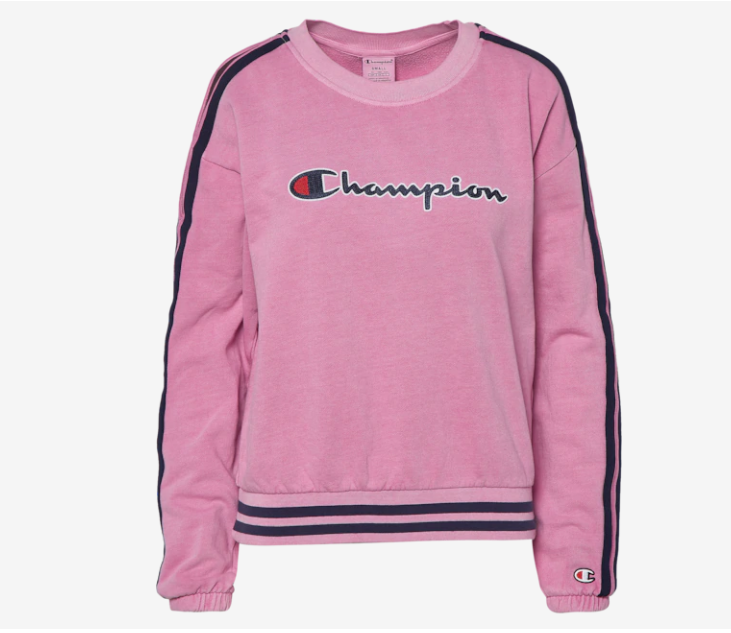 Women's Champion Elegant Mauv Vintage Dye Cold Shoulder Sweatshirt