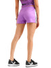 Women's Black Pyramid Purple Logo Tape Shorts